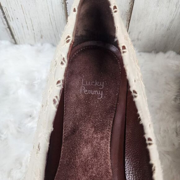 Lucky Penny Fabric Bow Flats Light Pink Purple Size 8.5 - Picture 3 of 11